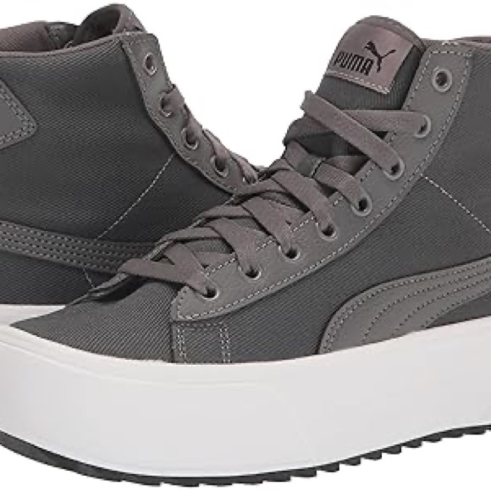 Puma Gray Kaia Mid-Top Sneaker